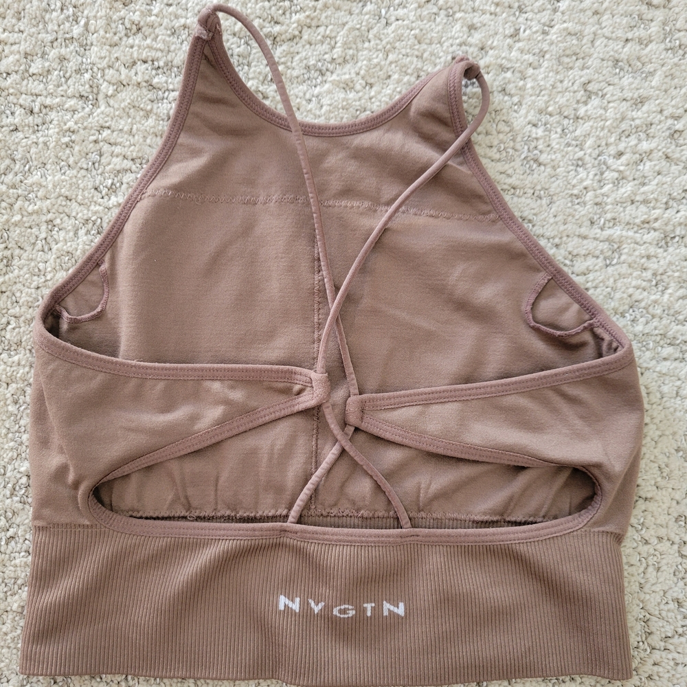 Small Brown Strappy Workout Top